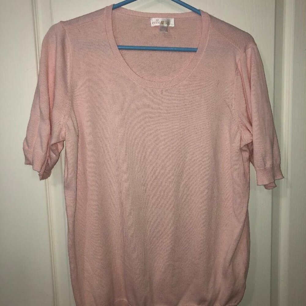 Light pink knit top by Belle by Kim Gravel - $10